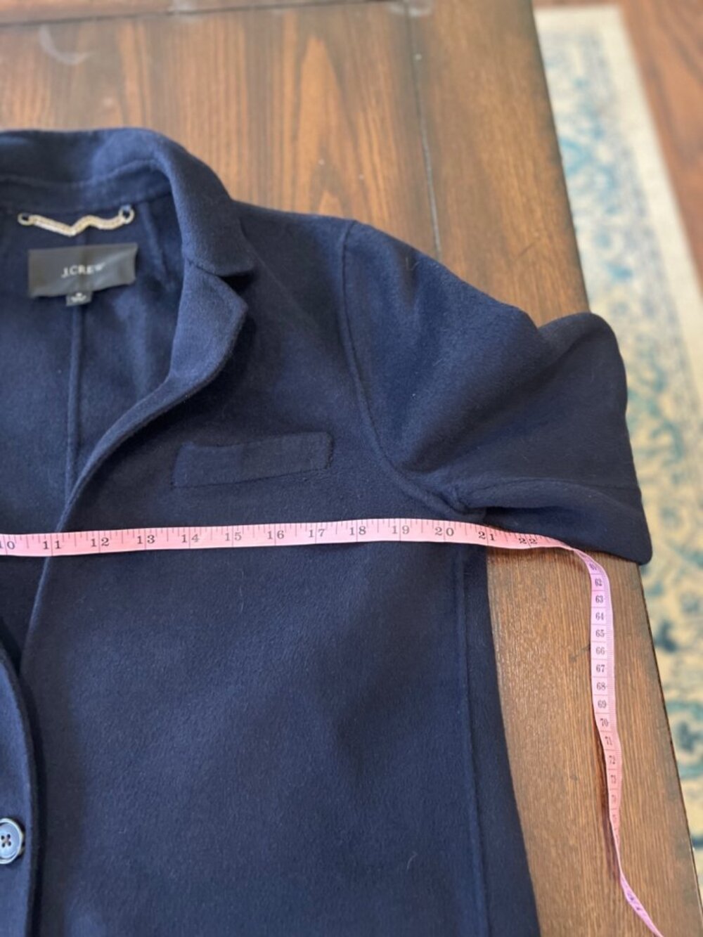 J.Crew Navy Blue Blazer Single Button Blazer Jacket Pockets Business Casual 6 - Picture 6 of 7